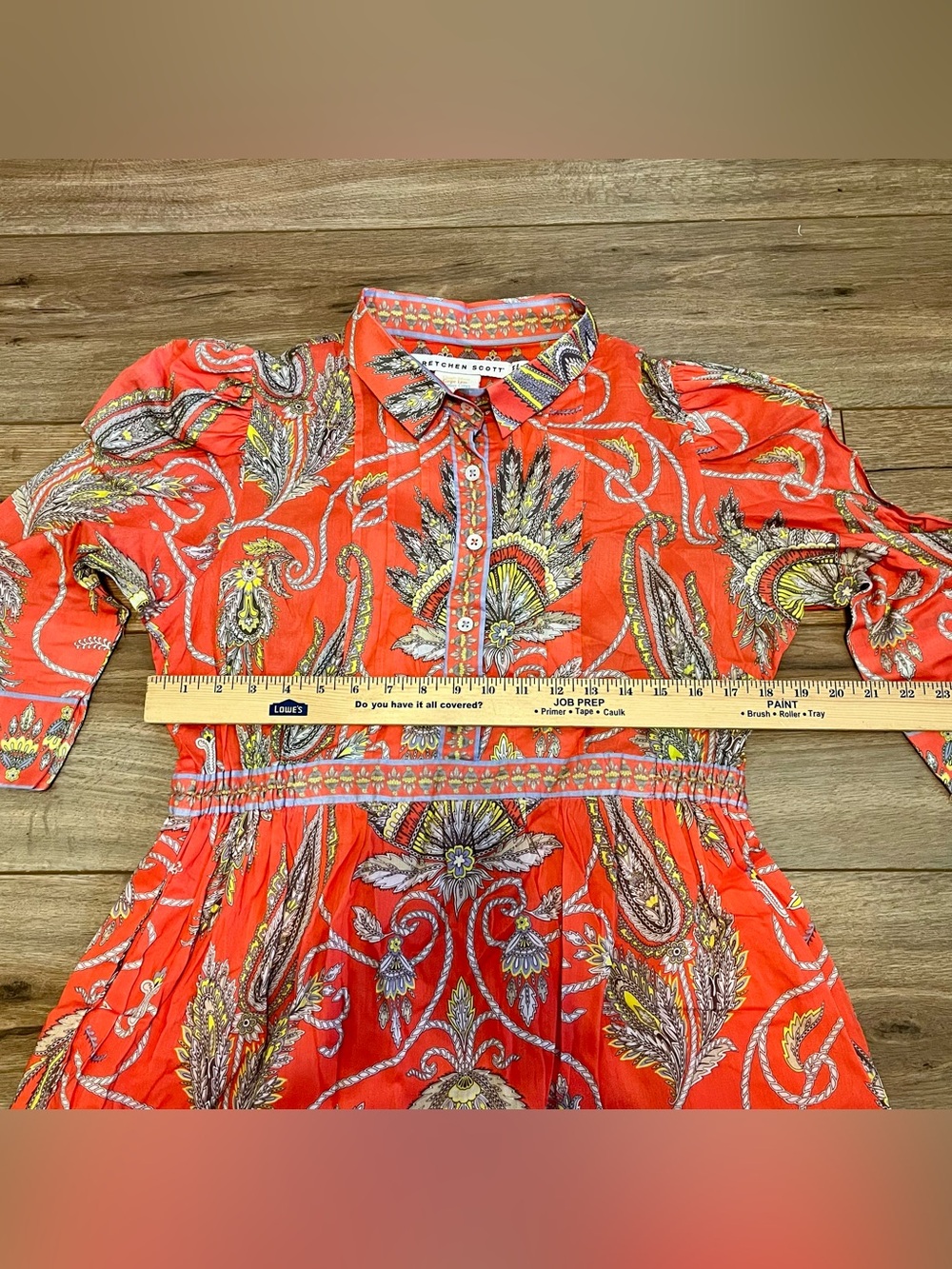 Gretchen Scott Damsel Plume Midi Maxi Dress Women’s Medium Boho Tiered Coral - Picture 5 of 11